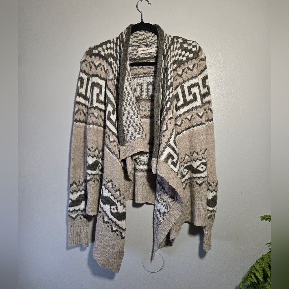 Abercrombie & Fitch Waterfall Cardigan Aztec Knit – XS/S – Wool Blend